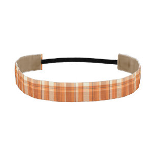 Orange plaid athletic headband