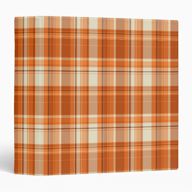 Orange plaid binder (Front/Spine)
