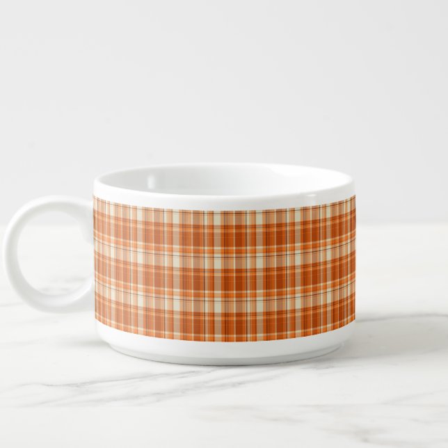 Orange plaid bowl (Right)