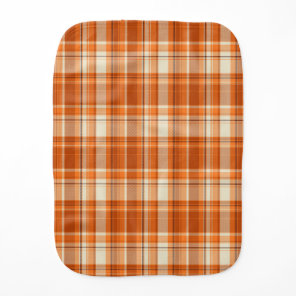 Orange plaid burp cloth