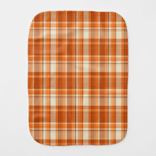 Orange plaid burp cloth