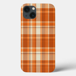 Orange plaid iPhone 13 case