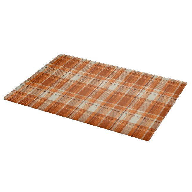 Orange plaid cutting board (Corner)