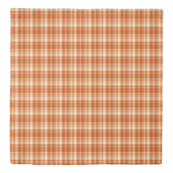 Orange plaid fabric | Zazzle.com