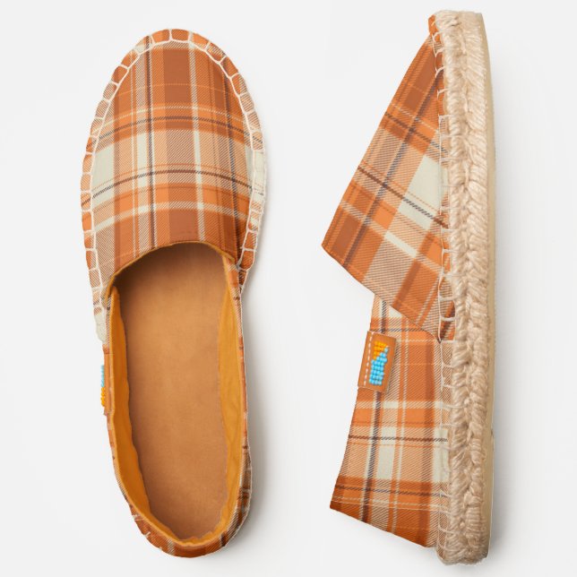 Orange plaid espadrilles (Side)
