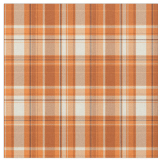 Orange plaid fabric