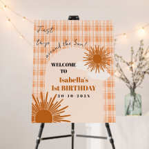 Orange Plaid First Trip Around The Sun Birthday