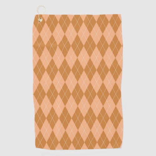 Orange Plaid Golf Towel