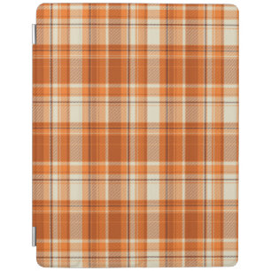 Orange plaid iPad smart cover