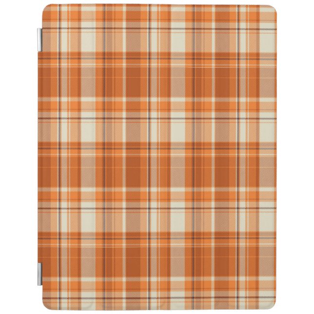 Orange plaid iPad smart cover (Front)