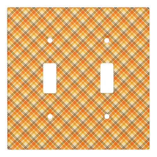 Orange Plaid   Light Switch Cover