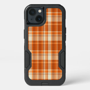 Orange plaid iPhone 13 case