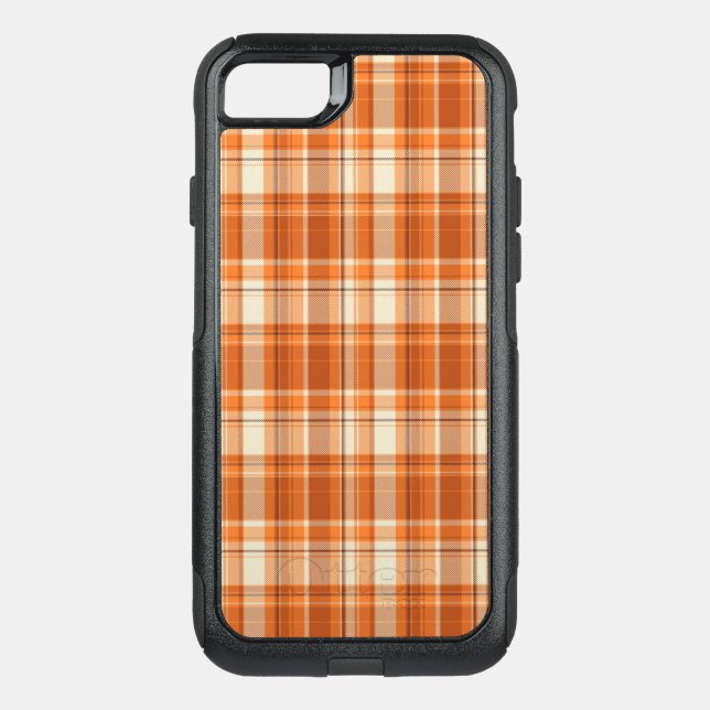 Orange plaid otterbox iPhone case (Back)