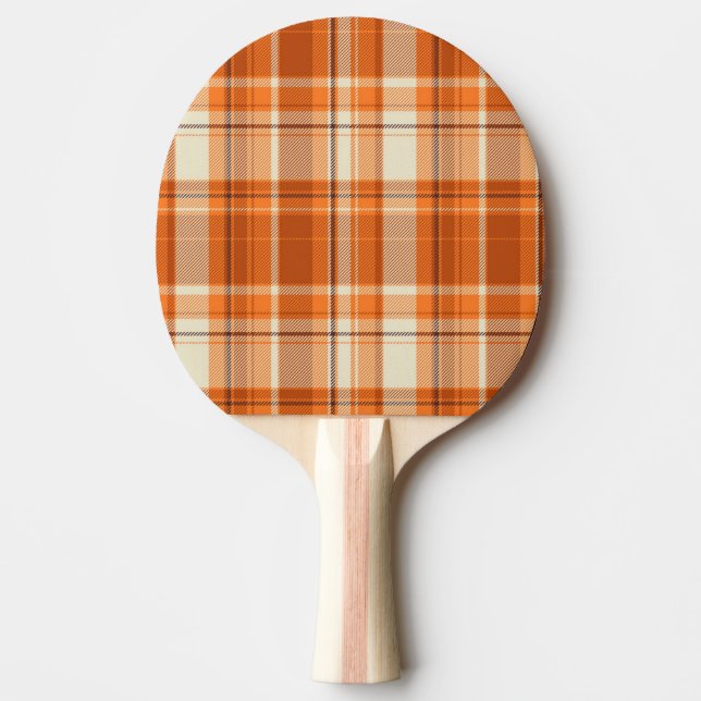 Orange plaid Ping-Pong paddle (Front)