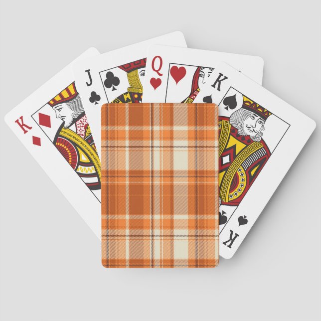 Orange plaid poker cards (Back)