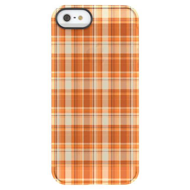 Orange plaid uncommon iPhone case (Back)