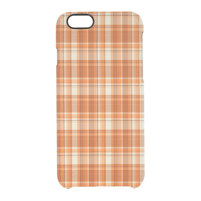 Orange plaid uncommon iPhone case (Back)