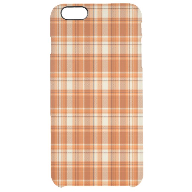 Orange plaid uncommon iPhone case (Back)