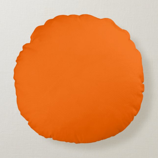 orange  plain solid color pillow (Front)