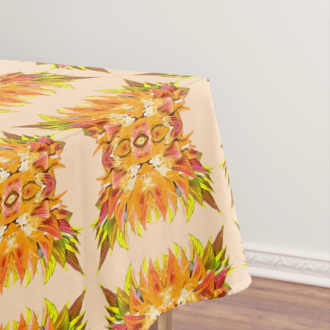 ORANGE PLANT - Digital Fractal Art - Tablecloth (In Situ)