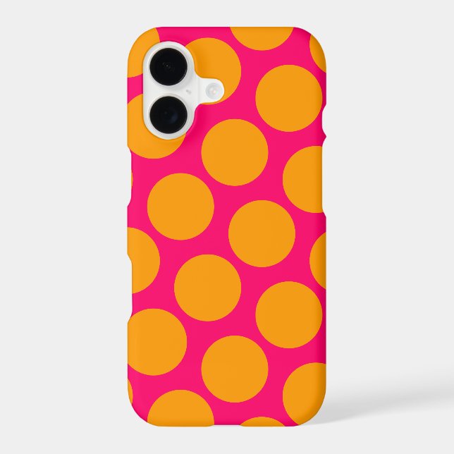 Orange Polka Dot Iphone Case (Back)