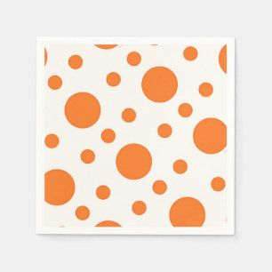 Orange Polka Dot Retro Design Paper Nakin Napkins
