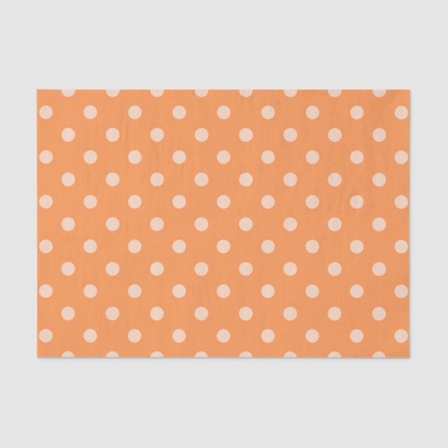 Orange Polka Dot Tissue Paper (Front)