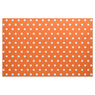 Orange Polka Dots Art Craft Sewing Quilting Fabric