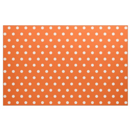 Orange Polka Dots Art Craft Sewing Quilting Fabric