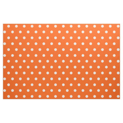 Orange Polka Dots Art Craft Sewing Quilting Fabric