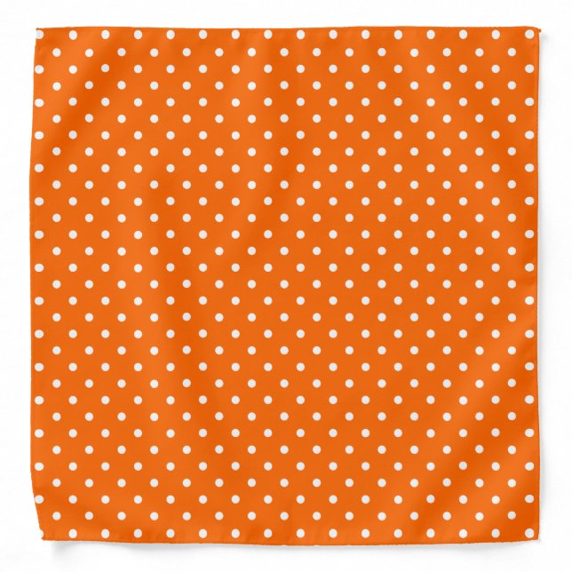 Orange Polka Dots Bandana (Front)