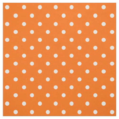 Orange Polka Dots Fabric