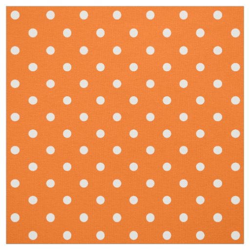 Orange Polka Dots Fabric
