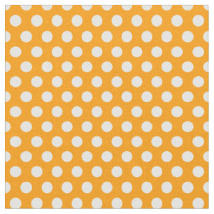 Orange Polka Dots Fabric