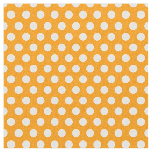 Orange Polka Dots Fabric