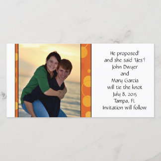 Orange Polka Dots Save the Date