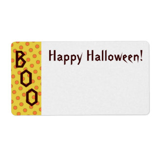 Orange Polka Dots Shipping Label