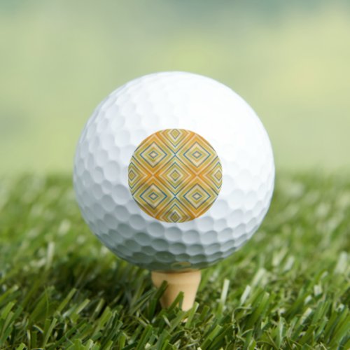 Orange Pop Alternative Diamond Pattern Golf Balls