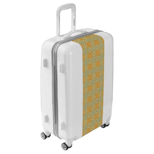 Orange Pop Alternative Diamond Pattern Luggage