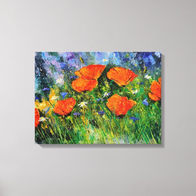 Orange poppies 79 canvas print (Front)