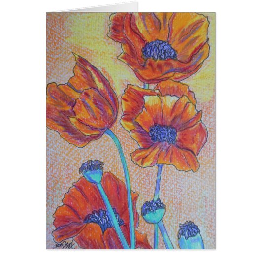 Orange Poppies Cards (Front)