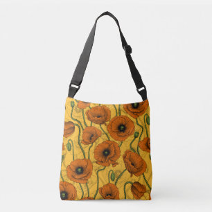 Orange Poppies Crossbody Bag