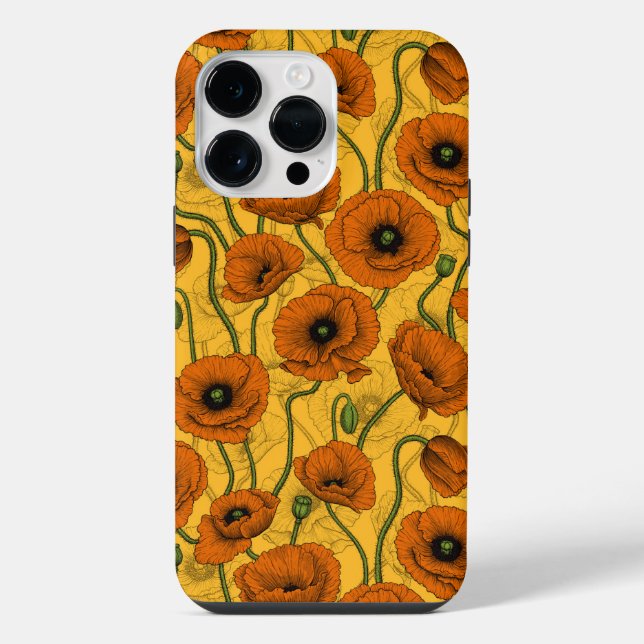 Orange Poppies Iphone Case (Back)