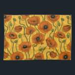 Orange Poppies Kitchen Towel<br><div class="desc">Hand-painted collection of various wild flowers.</div>