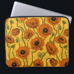 Orange Poppies Laptop Sleeve<br><div class="desc">Poppy flowers,  hand-painted in Photoshop,  seamless pattern.</div>