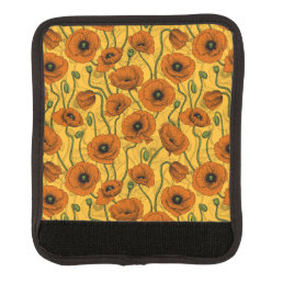 Orange Poppies Luggage Handle Wrap