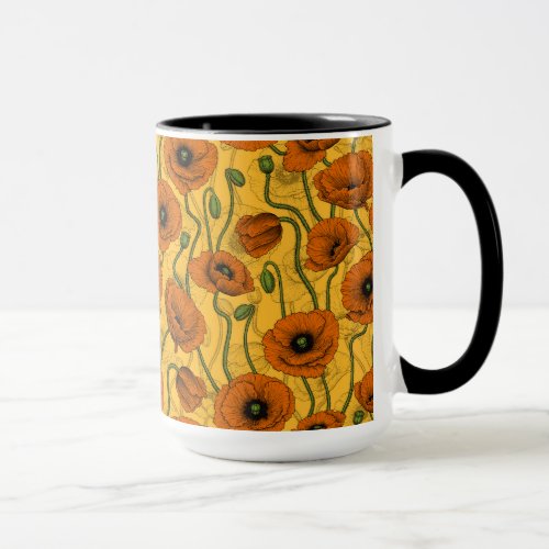 Orange Poppies Mug