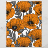 Orange poppies on white (Back)