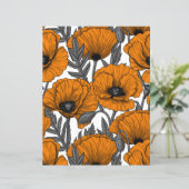 Orange poppies on white (Standing Front)