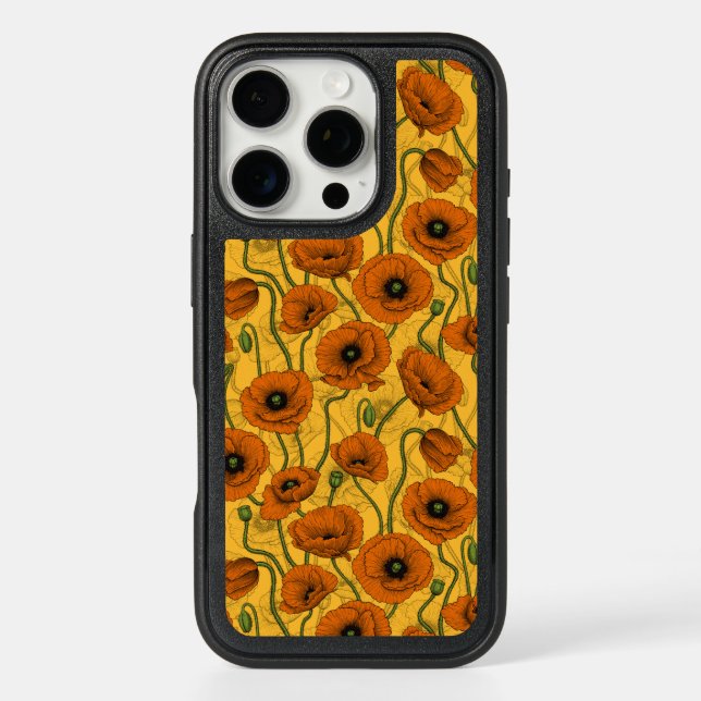 Orange Poppies Otterbox iPhone Case (Back)